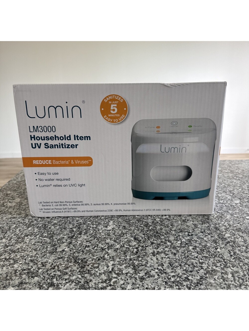 Lumin LM3000 Multi-purpose  UV Sanitizer Bacteria Viruses CPAP Cleaner - New